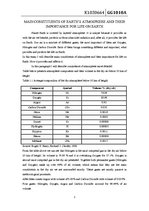 Esszék 'Main Constituents of Earth's Atmosphere and Their Importance for Life on Earth', 1.                