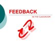 Prezentációk 'Feedback in the Classroom - Error Correction', 1.