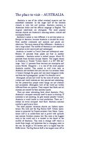 Esszék 'The Place to Visit - Australia', 1.                