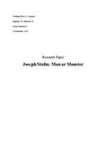 Kutatási anyagok 'Joseph Stalin: Man or Monster', 1.                