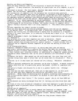 Esszék 'Morality and Ethics and Computers', 1.