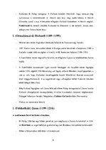 Összefoglalók, jegyzetek 'Anglia a normann hódítástól I. Edward koráig', 9.                