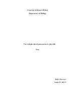 Esszék 'The Multiple Role of Peroxisomes in Plant Life', 1.                