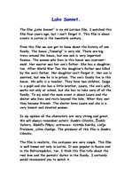 Esszék 'Film Review "Lake Sonnet"', 1.                