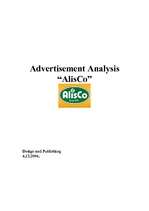 Kutatási anyagok 'Advertisement Analysis “AlisCo”', 1.                