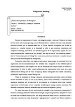 Összefoglalók, jegyzetek 'Independent Reading', 1.                