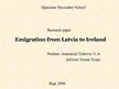 Kutatási anyagok 'Emigration from Latvia to Ireland', 25.                