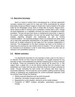 Üzleti tervek 'Automobile Company "Audi"', 6.                