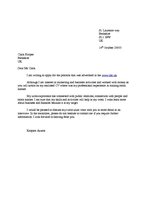 Minták 'Application Letter', 1.                