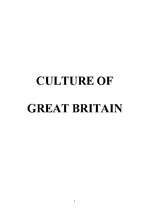 Kutatási anyagok 'Culture of Great Britain', 1.                
