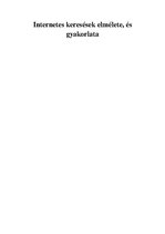 Összefoglalók, jegyzetek 'Internetes Keresések Elmélete', 1.                