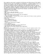 Esszék 'Post Completion Audit', 1.                