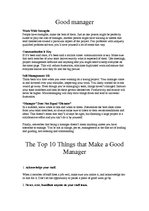Összefoglalók, jegyzetek 'Good Manager', 1.                
