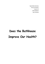 Kutatási anyagok 'Does the Bathhouse Improve Our Health?', 1.                