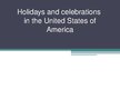 Prezentációk 'Holidays in the USA', 1.                