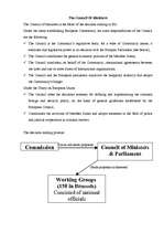 Esszék 'The Council of Ministers of the EU', 1.                