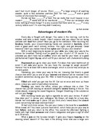 Összefoglalók, jegyzetek 'Advantages of Modern Life', 2.                