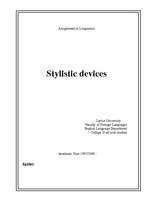 Összefoglalók, jegyzetek 'Stylistic Devices in the English Language', 1.                