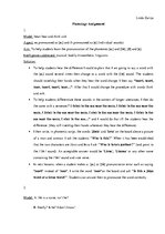 Összefoglalók, jegyzetek 'The Pronunciation ', 1.                