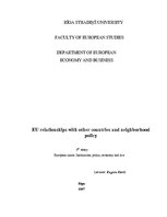 Esszék 'EU Relationships with other Countries and Neighborhood Policy', 1.                