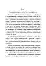Esszék 'Structural Unemployment and Government Policies', 1.                