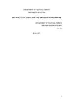 Kutatási anyagok 'The Political Structure of Swedish Government', 1.                