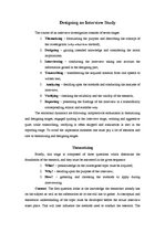 Összefoglalók, jegyzetek 'Designing an Interview Study', 1.                