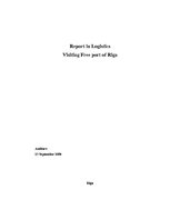 Összefoglalók, jegyzetek 'Report in Logistics', 1.                