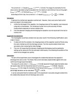 Minták 'Capacitor's Discharge Dependence on Time', 7.                