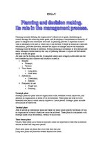 Kutatási anyagok 'Planning and Decision Making Process', 1.                