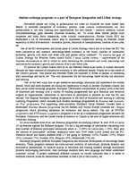 Esszék 'Student Exchange Programs as a Part of European Integration and Lisbon Strategy', 1.                