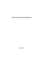 Összefoglalók, jegyzetek 'Types of Conflict and Their Resolution', 1.                