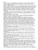 Esszék 'Career Development', 1.