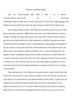 Esszék 'Should Dr.Assisted Death Be Legal?', 1.                