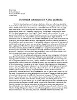 Esszék 'The British Colonization of Africa and India', 1.
