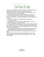 Esszék 'Latvian Foods', 1.                