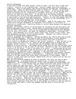 Esszék 'Conflict Management', 1.                