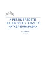 Kutatási anyagok 'Pestis', 1.                