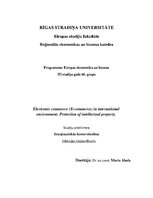 Összefoglalók, jegyzetek 'Electronic Commerce in International Environment', 1.                