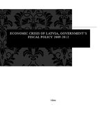 Kutatási anyagok 'Economic Crisis of Latvia, Government’s Fiscal Policy 2009-2012', 1.                