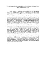 Esszék 'To Help Prevent Climate Change, Governments Should Ban Individuals from Flying M', 1.                