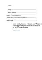 Esszék 'Cool Girls, Femme Fatales, and Witches: Stereotypical Representations of Women i', 2.                