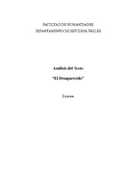 Összefoglalók, jegyzetek 'Análisis del Texto "El Desaparecido"', 1.                