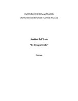 Összefoglalók, jegyzetek 'Análisis del Texto "El Desaparecido"', 1.                