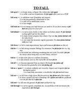 Összefoglalók, jegyzetek 'Phrasal Verbs with "Fall"', 1.                