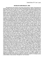 Kutatási anyagok 'The History of Computers (1937 – 1990)', 1.                