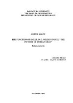 Záródolgozatok 'The Function of Smell in O.Wilde’s Novel "The Picture of Dorian Gray"', 1.                