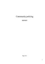 Kutatási anyagok 'Community Policing', 1.                