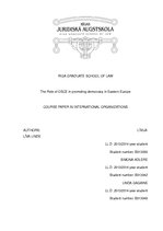 Kutatási anyagok 'Organization for Security and Co-operation in Europe', 1.                