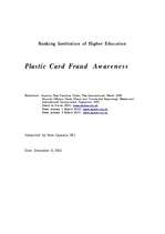 Összefoglalók, jegyzetek 'Plastic Card Fraud', 1.                